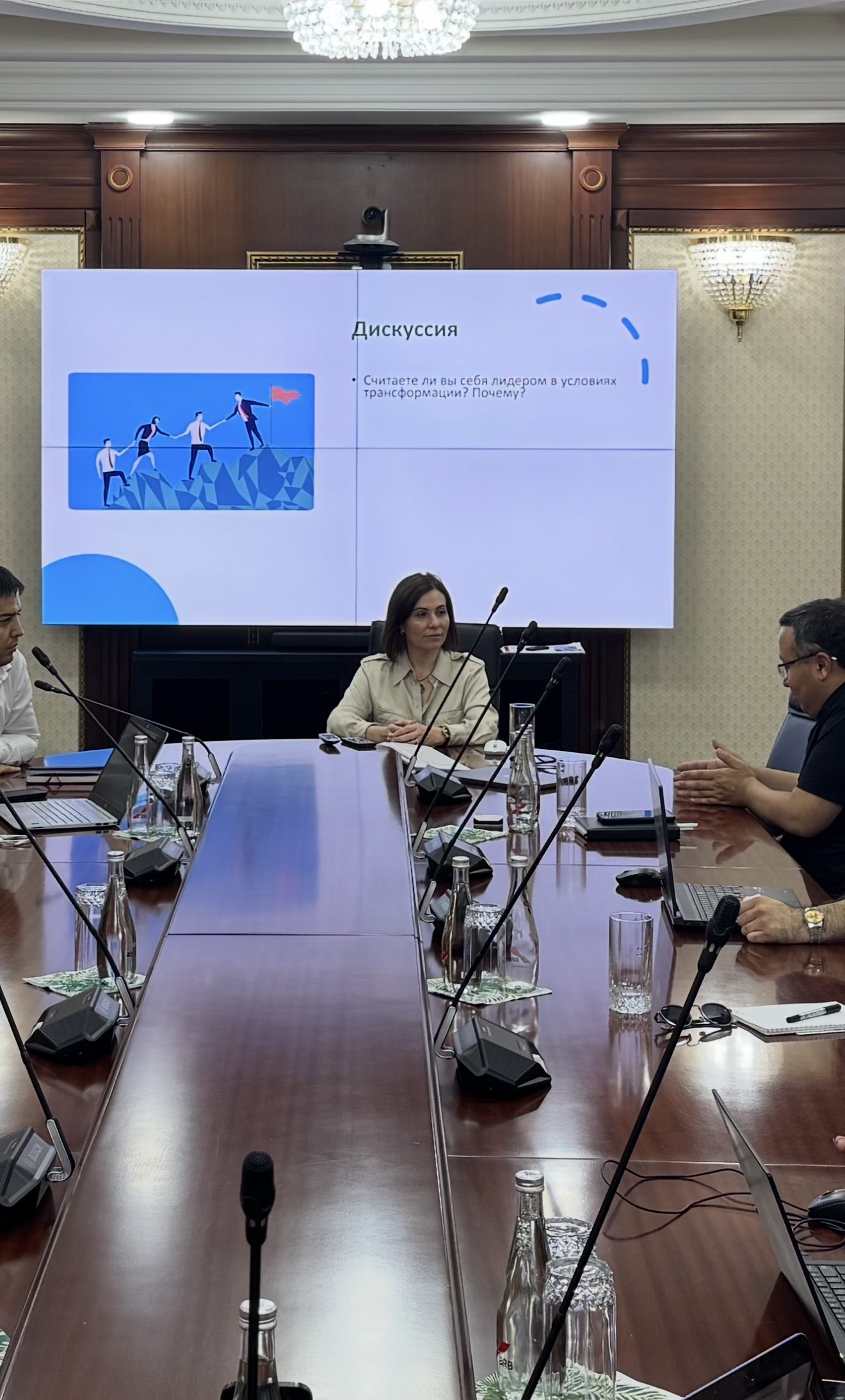 Dr. Masha Malka in boardroom session